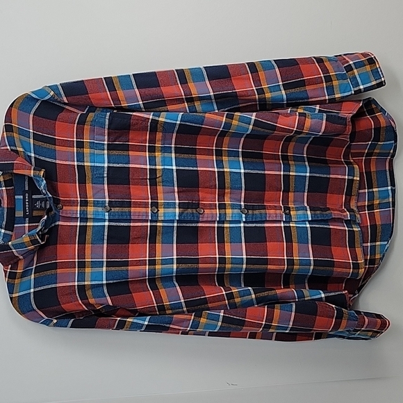Lands' End Pocket Flannel Plaid Shirt - Picture 1 of 8